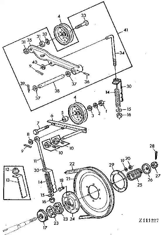 John Deere V-snaar Z45026 – 2005 mm Trailing Elevator HB-profiel - Hoge kwaliteit