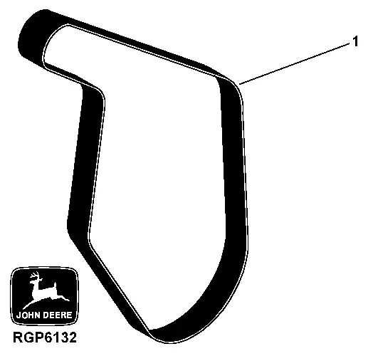 John Deere R123462 V-BELT - Nog maar enkele beschikbaar