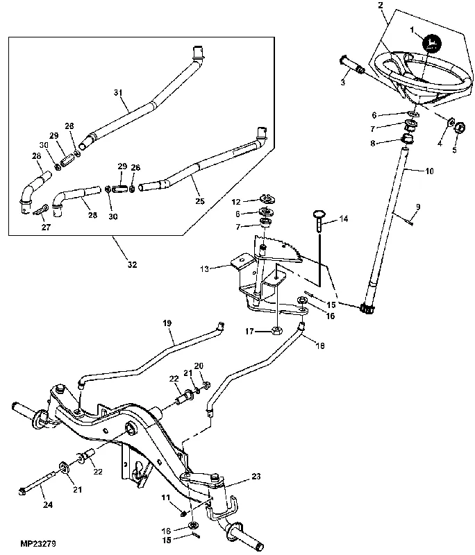 Tijdelijk aanbod - John Deere AM131615 PINION SHAFT