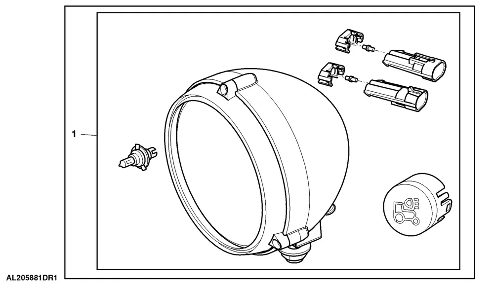 John Deere AL205881 HEADLIGHT - Spoedlevering