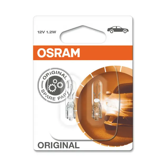 Topkwaliteit | Osram Gloeilamp 12V W2x4.6d Original Line 2 Stuks