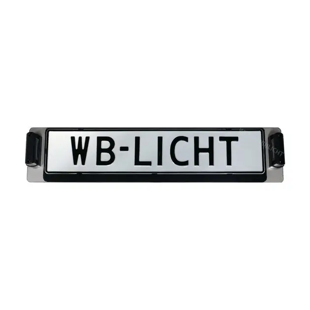 RVS Kentekenplaathouder Incl 2 Zwarte Kentekenlampen | Nu beschikbaar