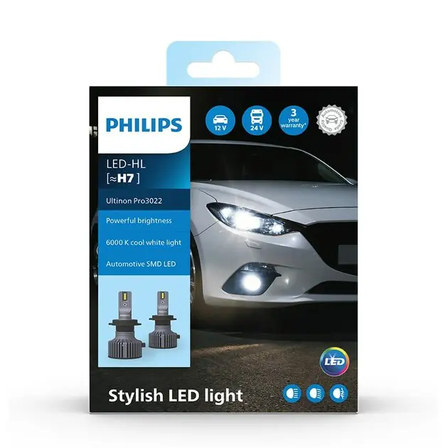 Philips H7 LED Koplamp 12-24V Ultinon Pro3022 Set - Topdeal