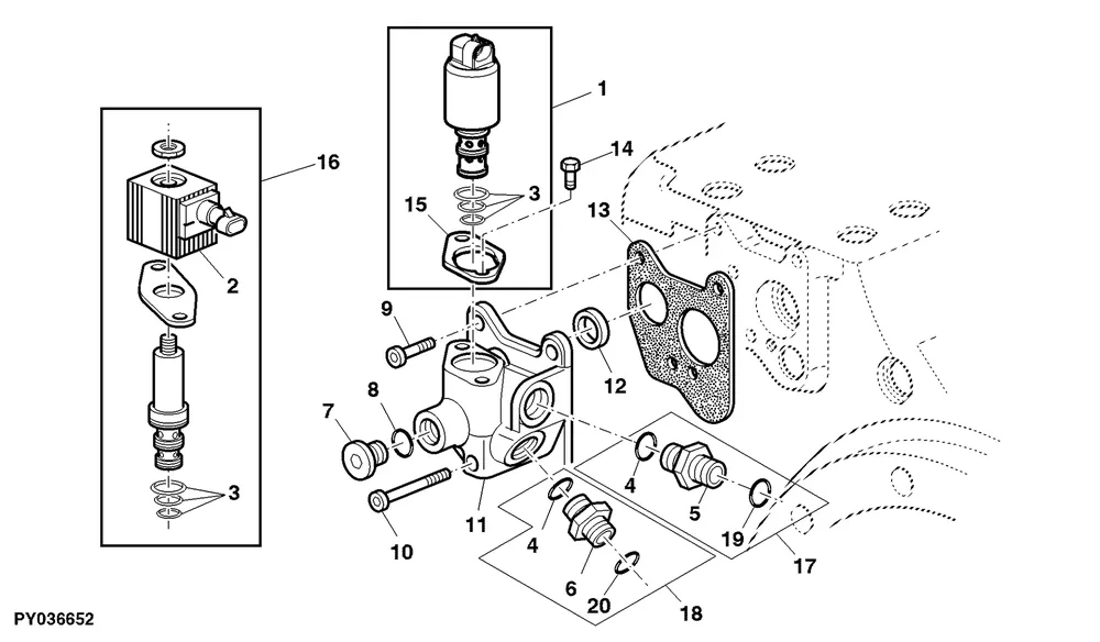 John Deere RE159087 SOLENOID VALVE | Voorraad bijna op