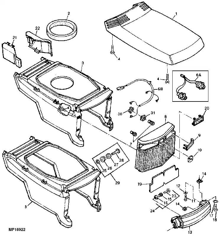 John Deere AM117724 HOOD KIT - Extra voordeel