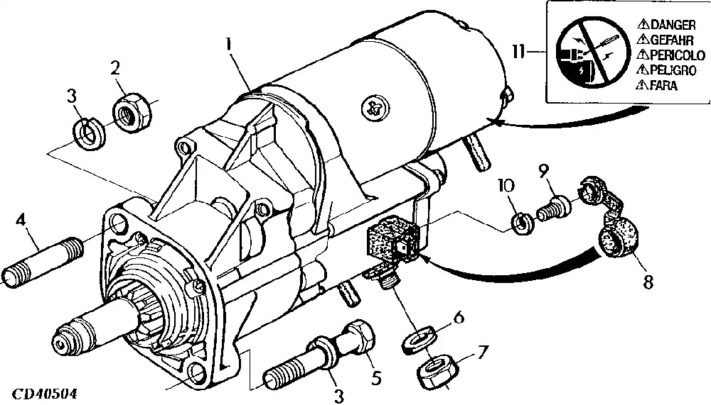 Net binnen - John Deere SE501402 Starter Motor Reman