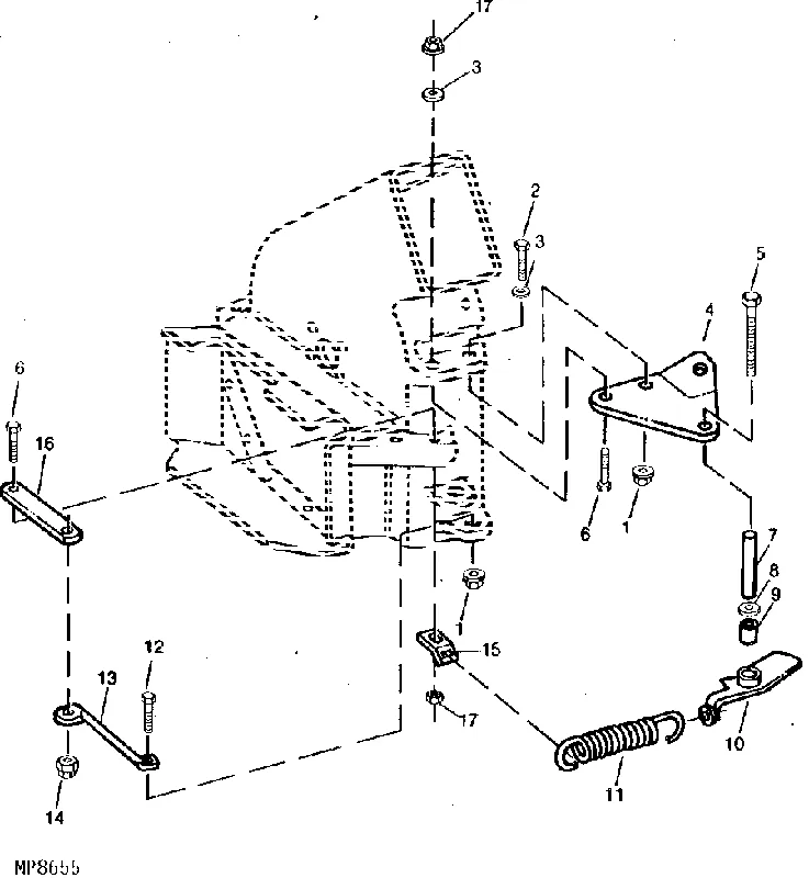 Prijsverlaging - John Deere LVU15583 EXTENSION SPRING